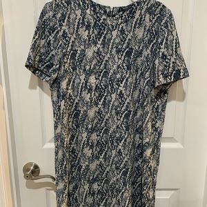 Snake print mini dress